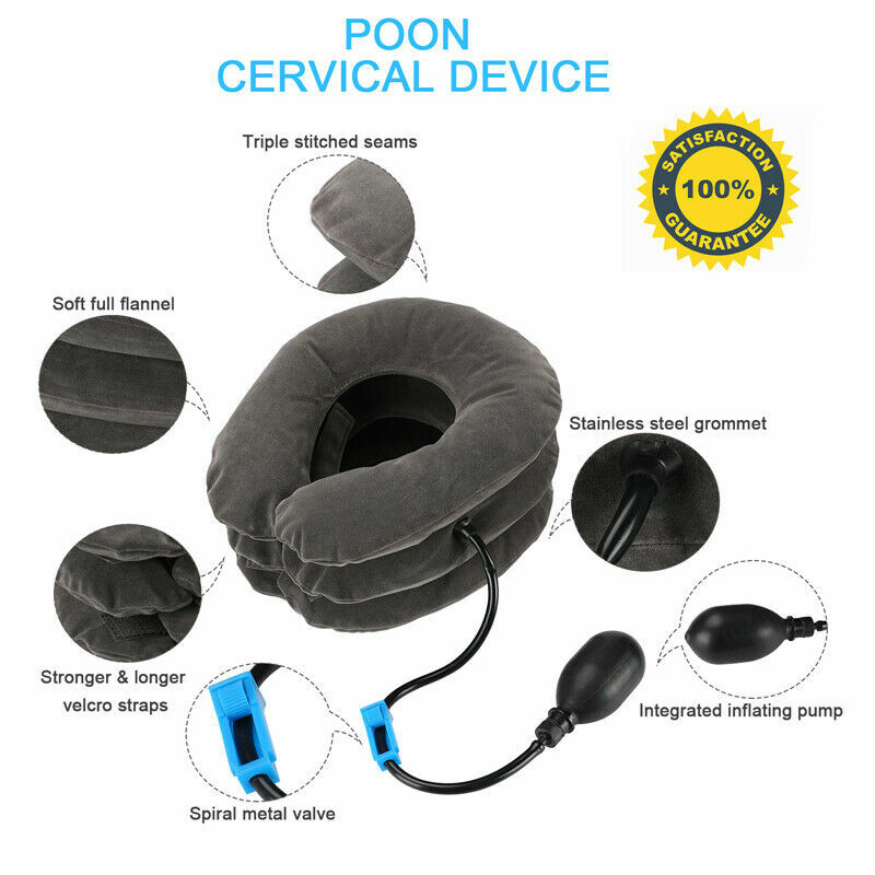 Inflatable Neck Stretching Pillow That Alleviates Neck Discomfort And Pressure