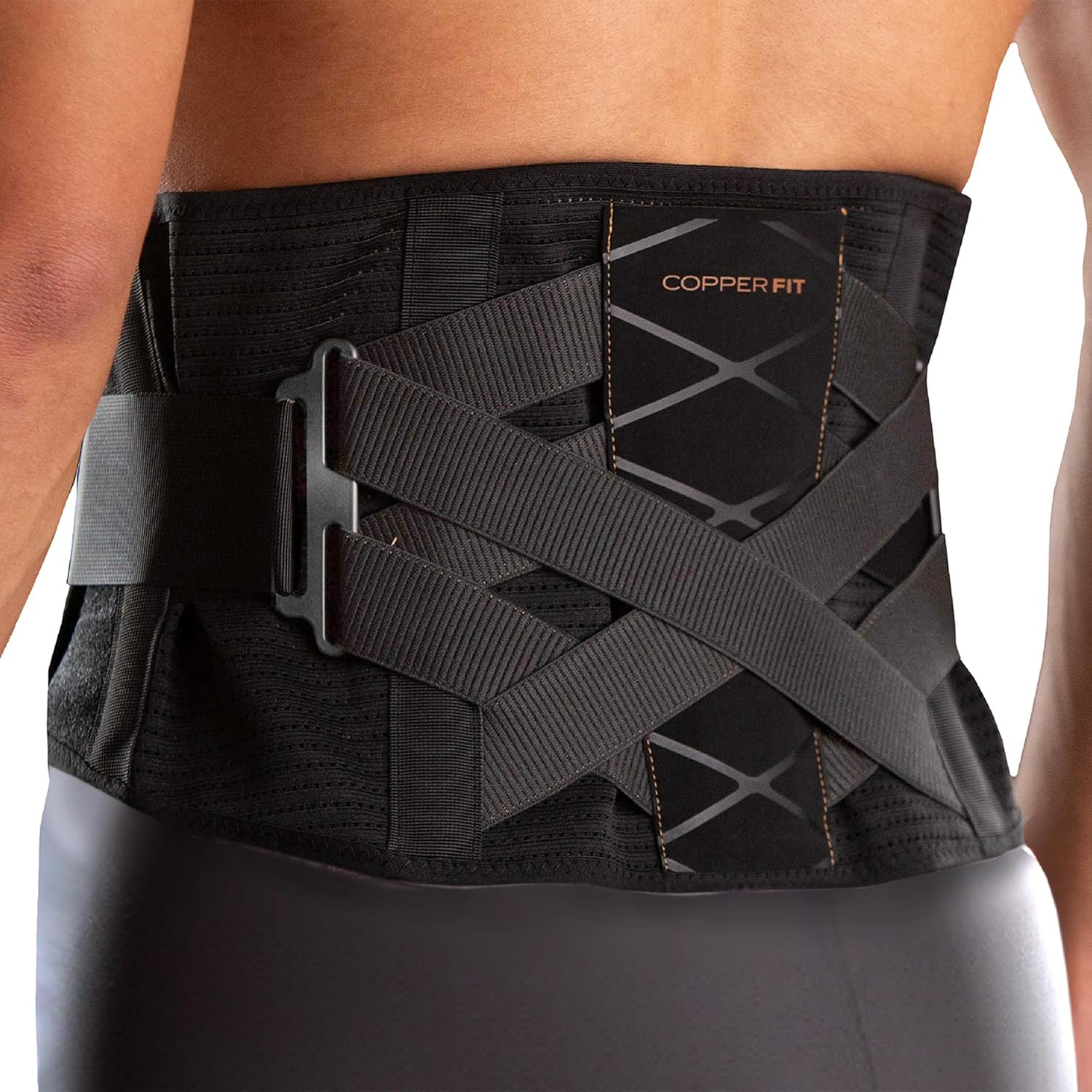 Copper Fit X-Back Brace for Lower Back Pain, Lumbar Support, Herniated Disc, Sci