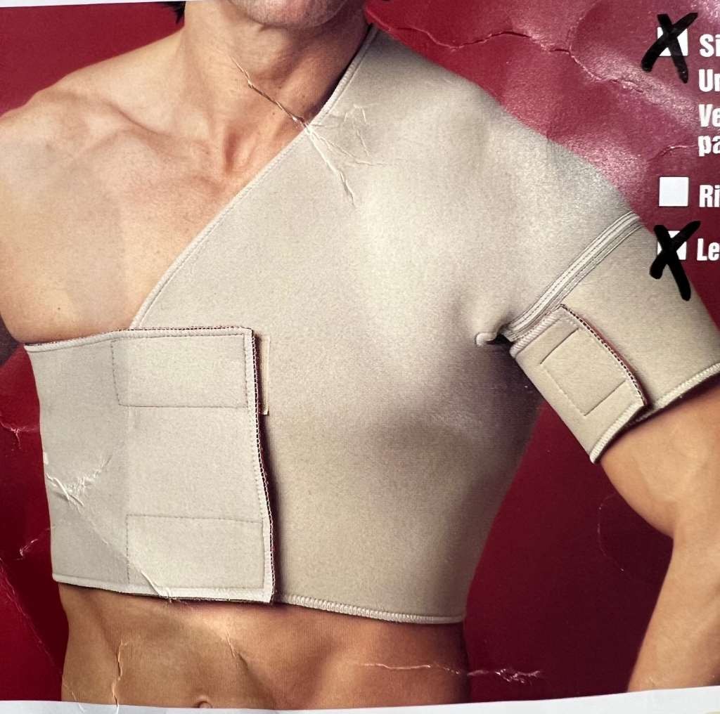 Thermoskin Single Shoulder Support, Beige, Left, Small