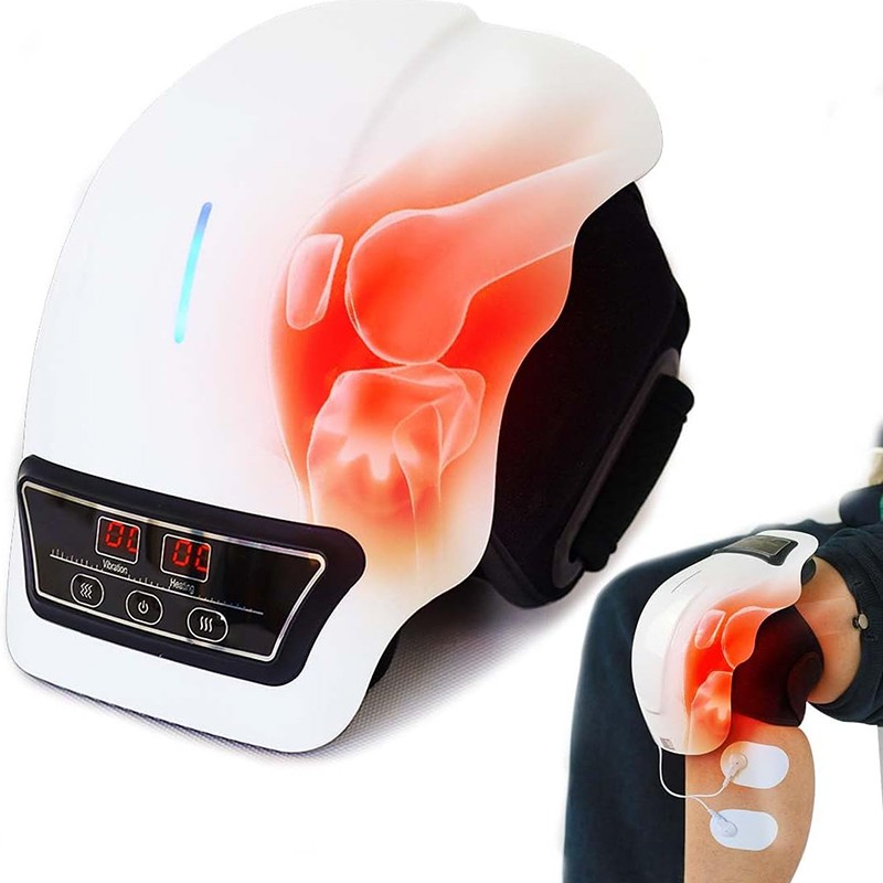 Heated Knee Massager with Vibration & Red Light Therapy Adjustable Knee Brace