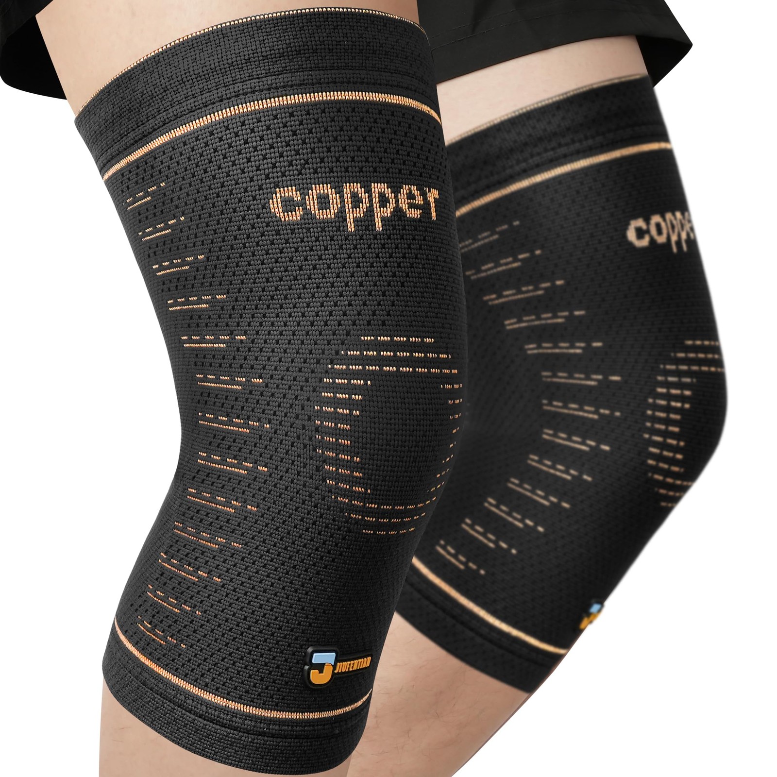 Copper Knee Brace 2 Pack for Arthritis, Running & Pain Relief 2X~Large