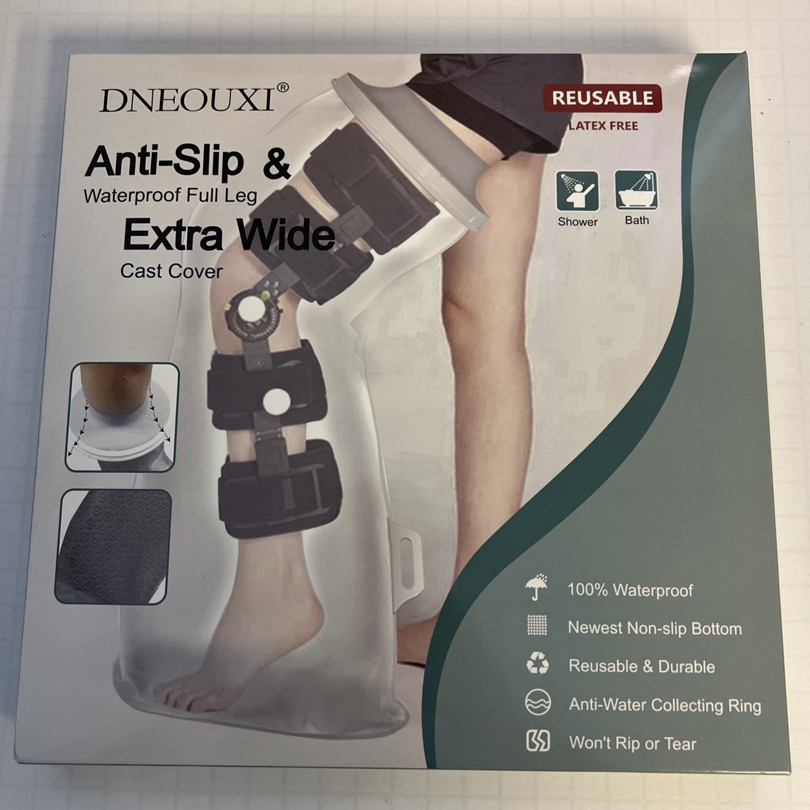 Dneouxi Anti-slip & Extra Wide Cast Waterproof Cover Half Leg – New