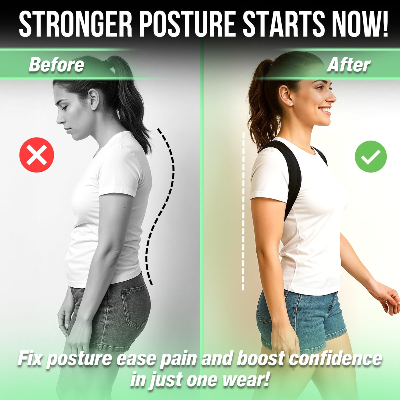 Posture Corrector for and Men – Adjustable Back Brace Posture Corrector & Upp…