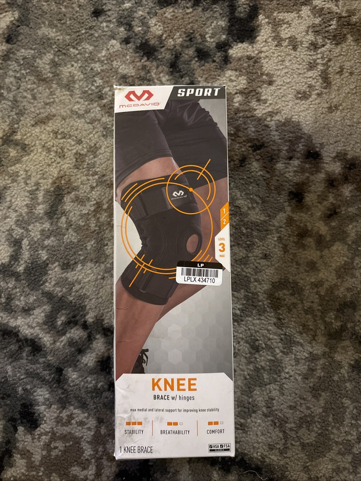 McDavid Sport Knee Brace w/Hinges L/M Blk.