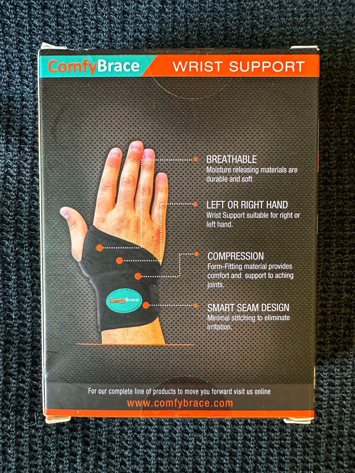 New Comfy Brace Adjustable Wrist Support Brace | One Size | Left or Right Wrist