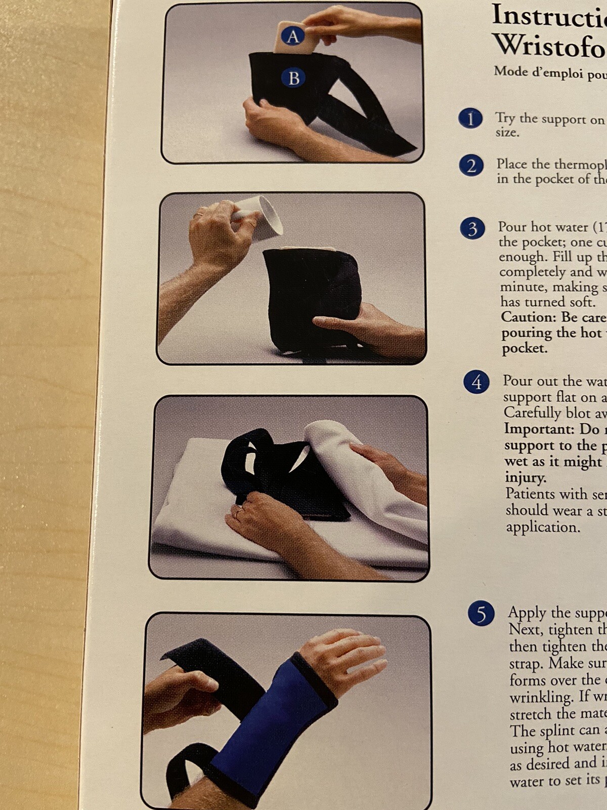 Otto Bock #3038 Wristoform Wrist Support w/Thermoplastic Moldable Insert