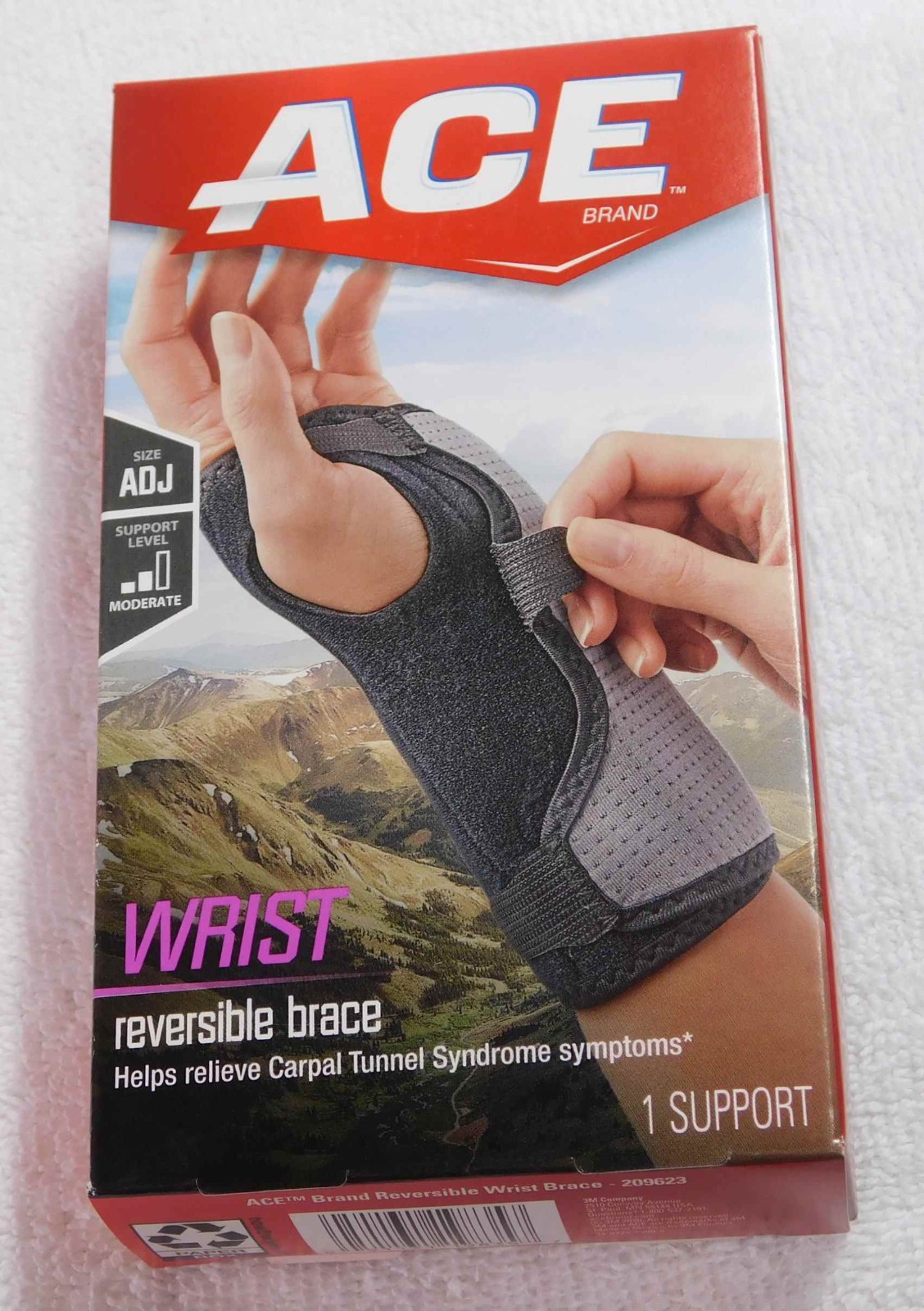 ACE Wrist Reversible Brace Adjustable NEW for Carpal Tunnel Symptoms