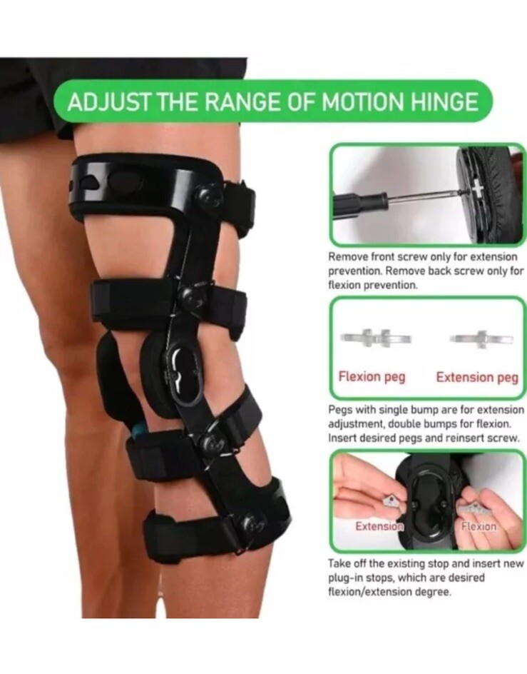 Orthomen Functional Knee Brace ACL/MCL/Meniscus/Ligament/Injuries Right-Small
