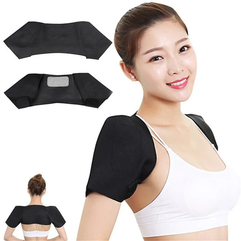 Black Tourmaline Shoulder Brace Self Heating Adjustable Shoulder Warmer Men Wome