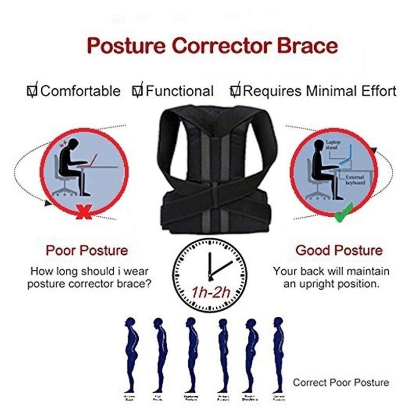 Women Medical Scoliosis Posture Corrector Spine Back Support Shoulder Brace Belt