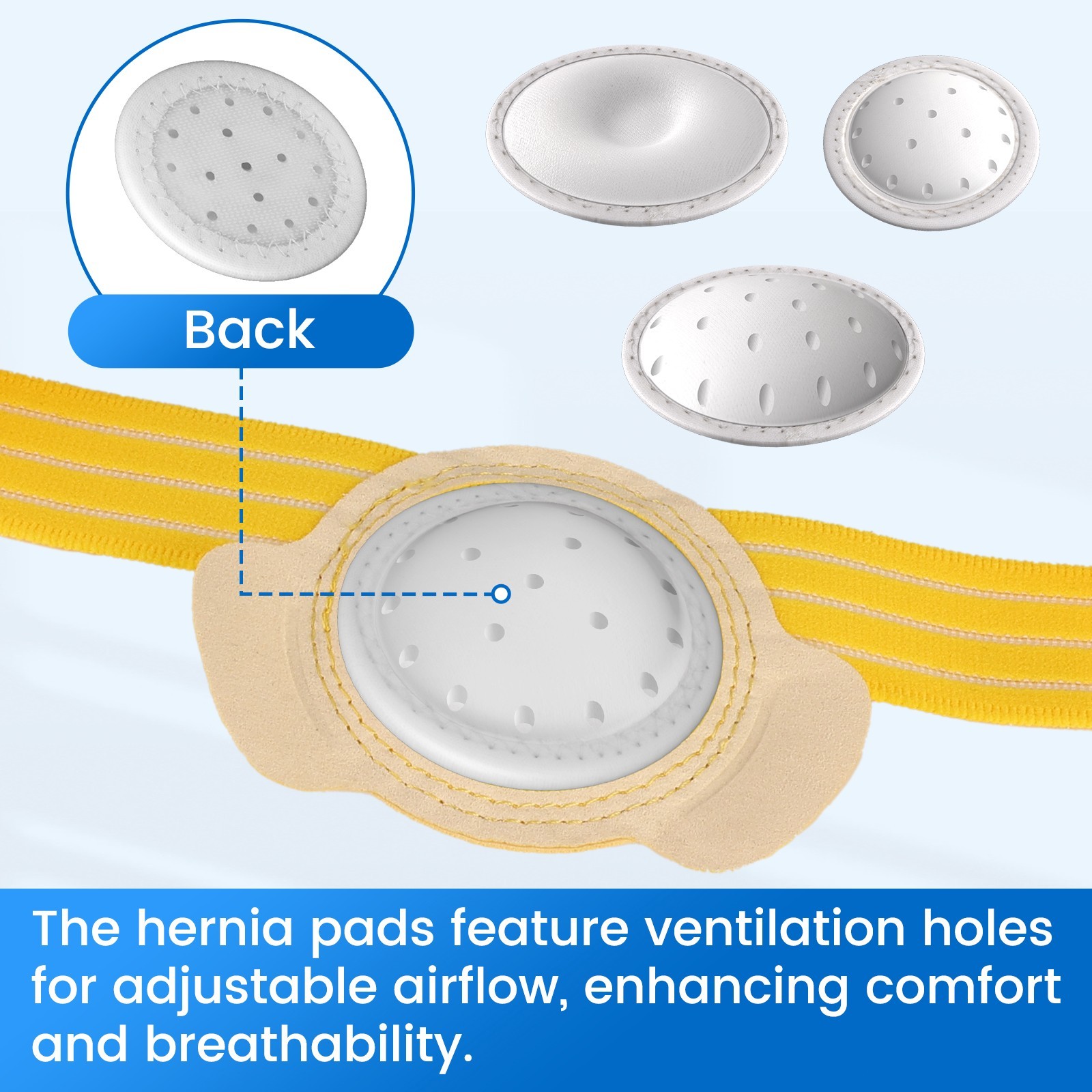 Velpeau Umbilical Hernia Belt Baby Newborn -Anti Displacement Slip -with 3 Pads