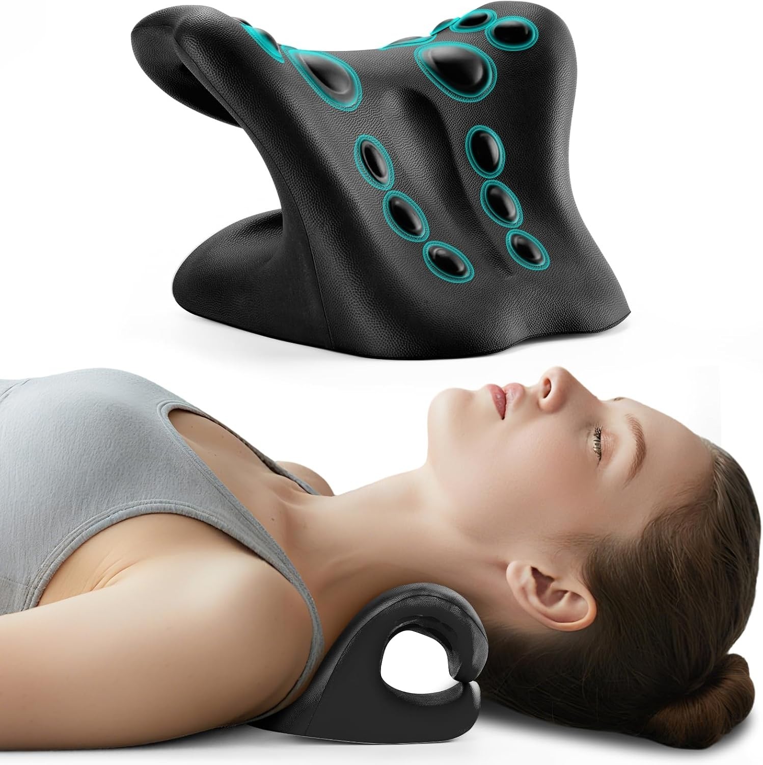 Neck Stretcher and Cervical Traction Device, Relaxer for TMJ Pain and Shoulde…