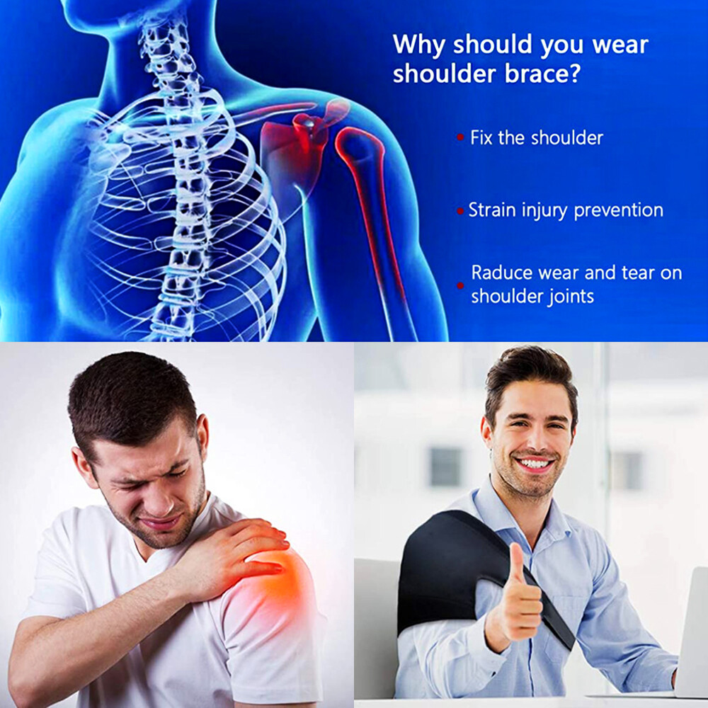 US Shoulder Brace Compression Sleeve Support Torn Rotator Cuff Joint Pain Relief