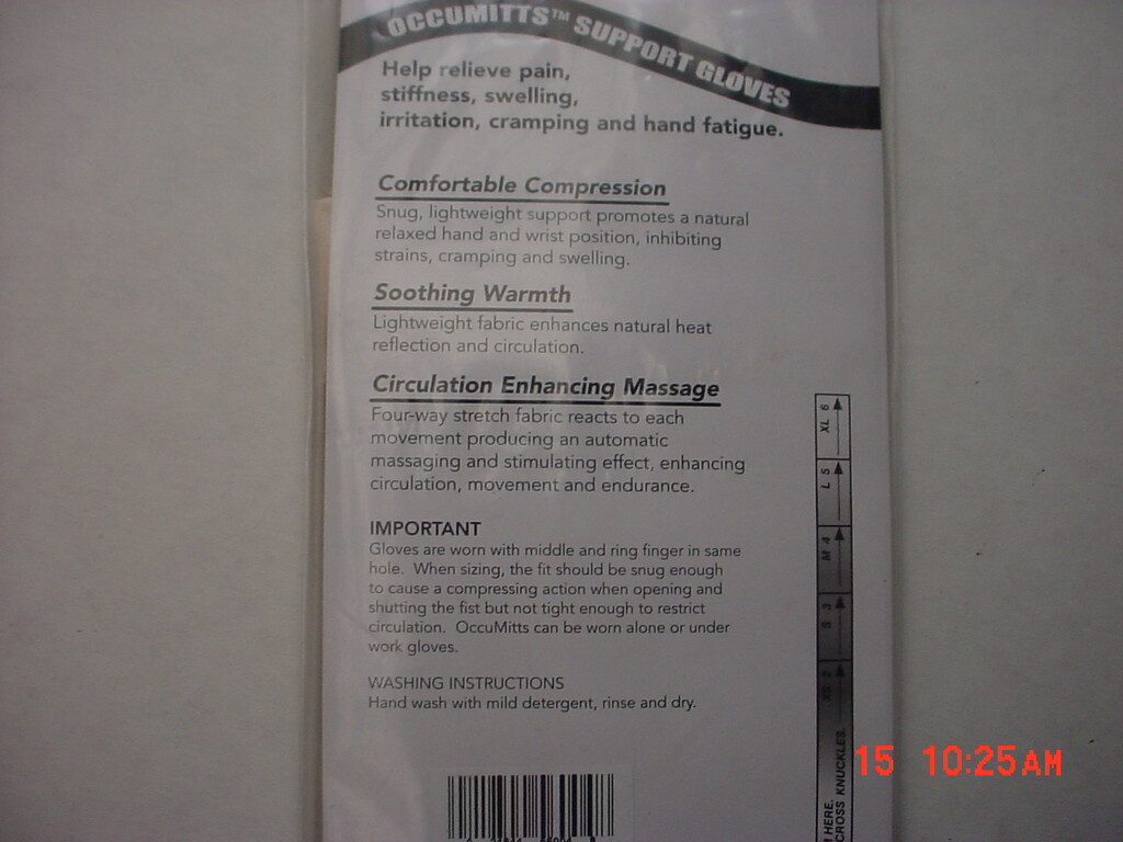 2 Pairs Occunomics Support Gloves 450-5L