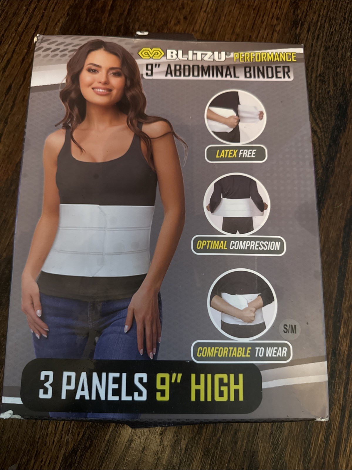 Blitzu Performance 9” Abdominal Binder. Open Box.