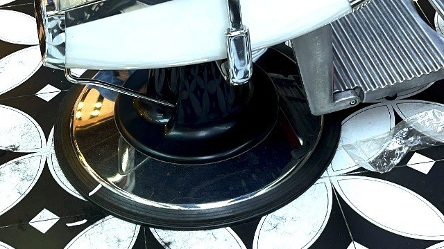 Salon Chair Rubber Base Ring 22.8 Inch Black Floor Protector Anti Slip Pad For