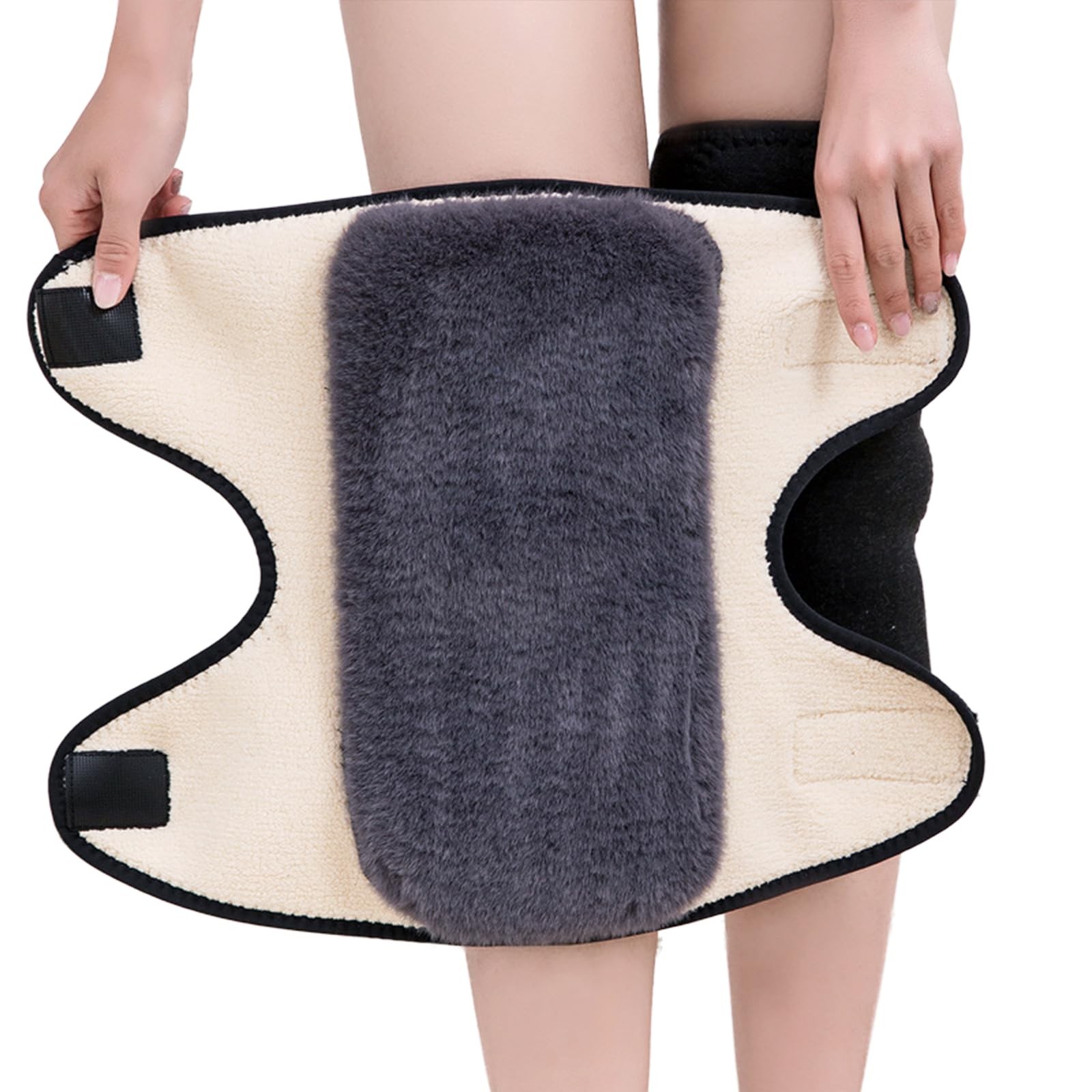 Men Women Thermal Fleece Lined Knee Brace Cashmere Wool Knee Warmer Leg Warme…