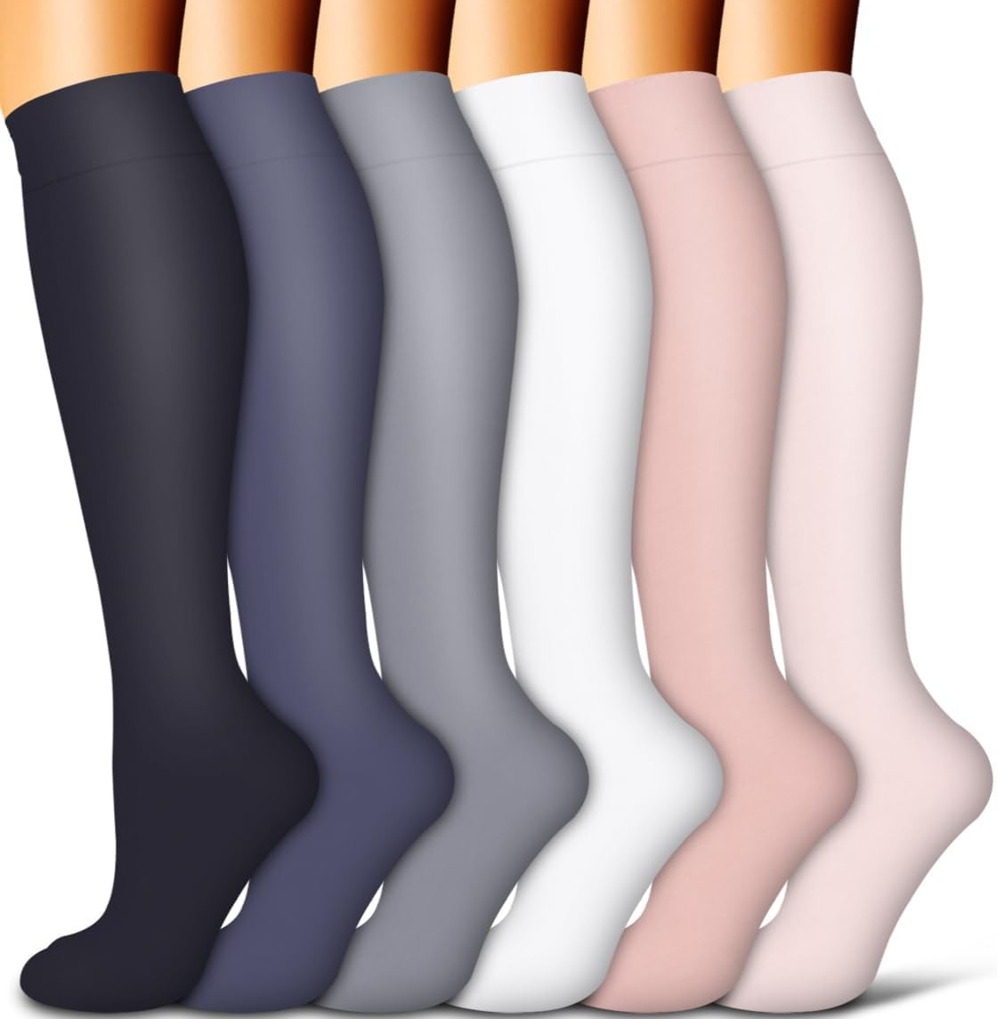 COOLOVER Copper Compression Socks for Women and Men(6 Pairs)-Best Support for…