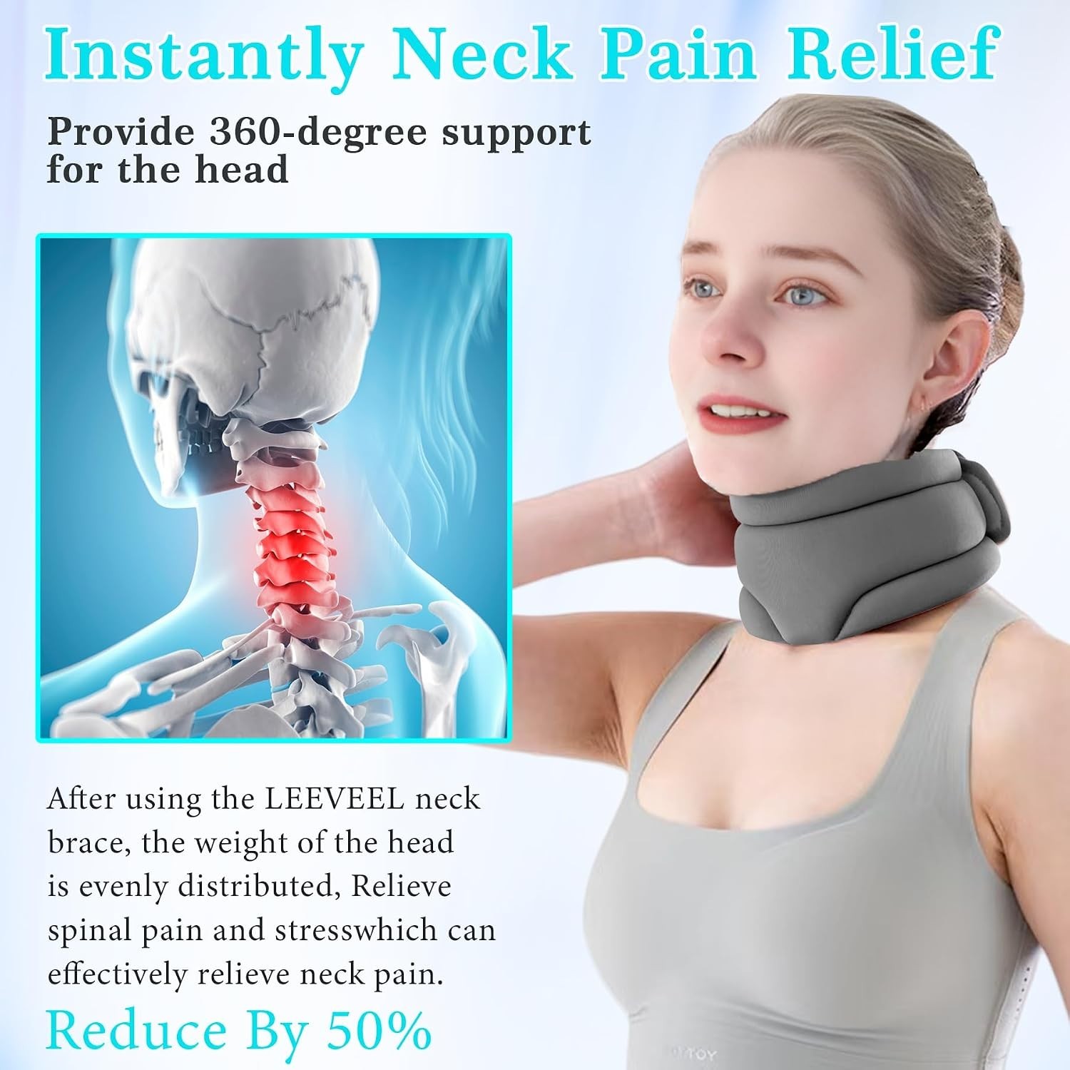 Neck Brace Cervical Collar, Neck Braces for Neck Pain and Support, Soft Foam …