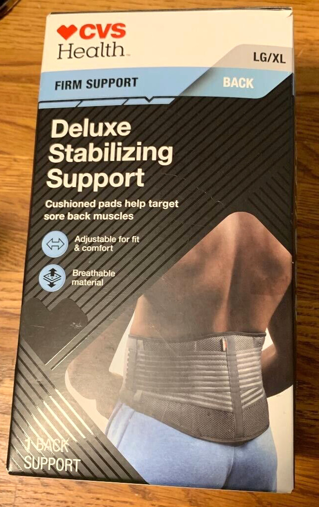 New CVS Health Firm Support Back Deluxe Stabilizing Support-Size LG/XL