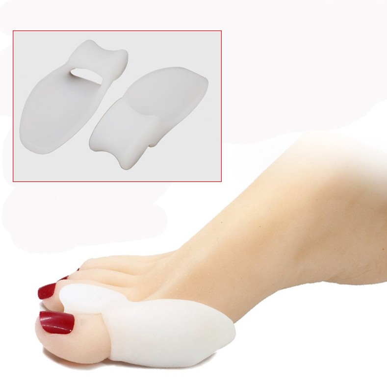 2X Silicone Gel Bunion Toe Protector Straightener Corrector Spreader Splint Pads