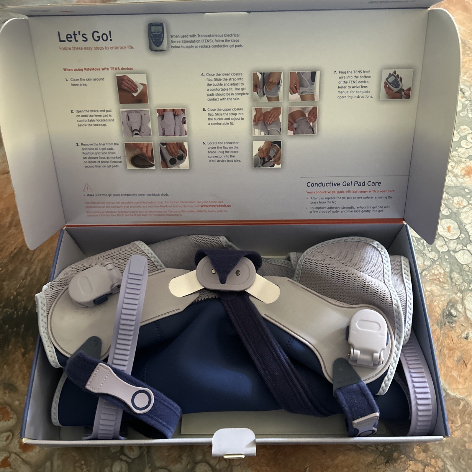 New Neurotech RiteMove Knee Brace System Pain Control & Rehab – Xl Right Side