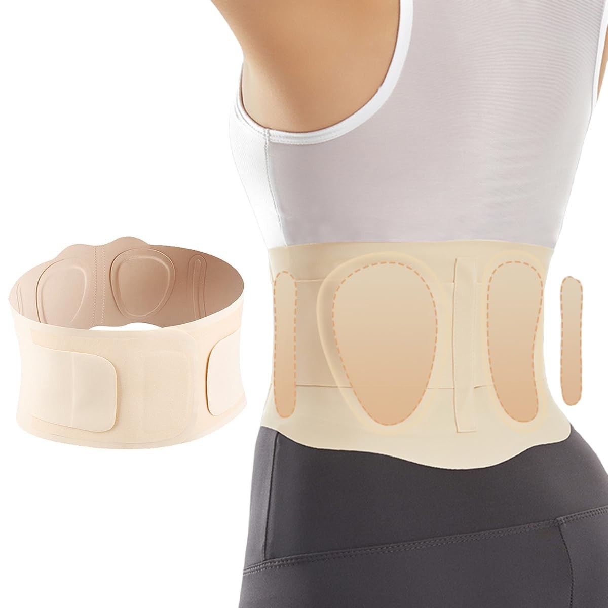 Versatile Adjustable Back Support Belt for Back Pain Relief – Large, Lightweight