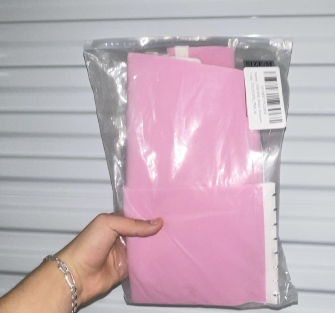 Pink White Abdominal Rib Support Belt M Compression Adjustable Hooks