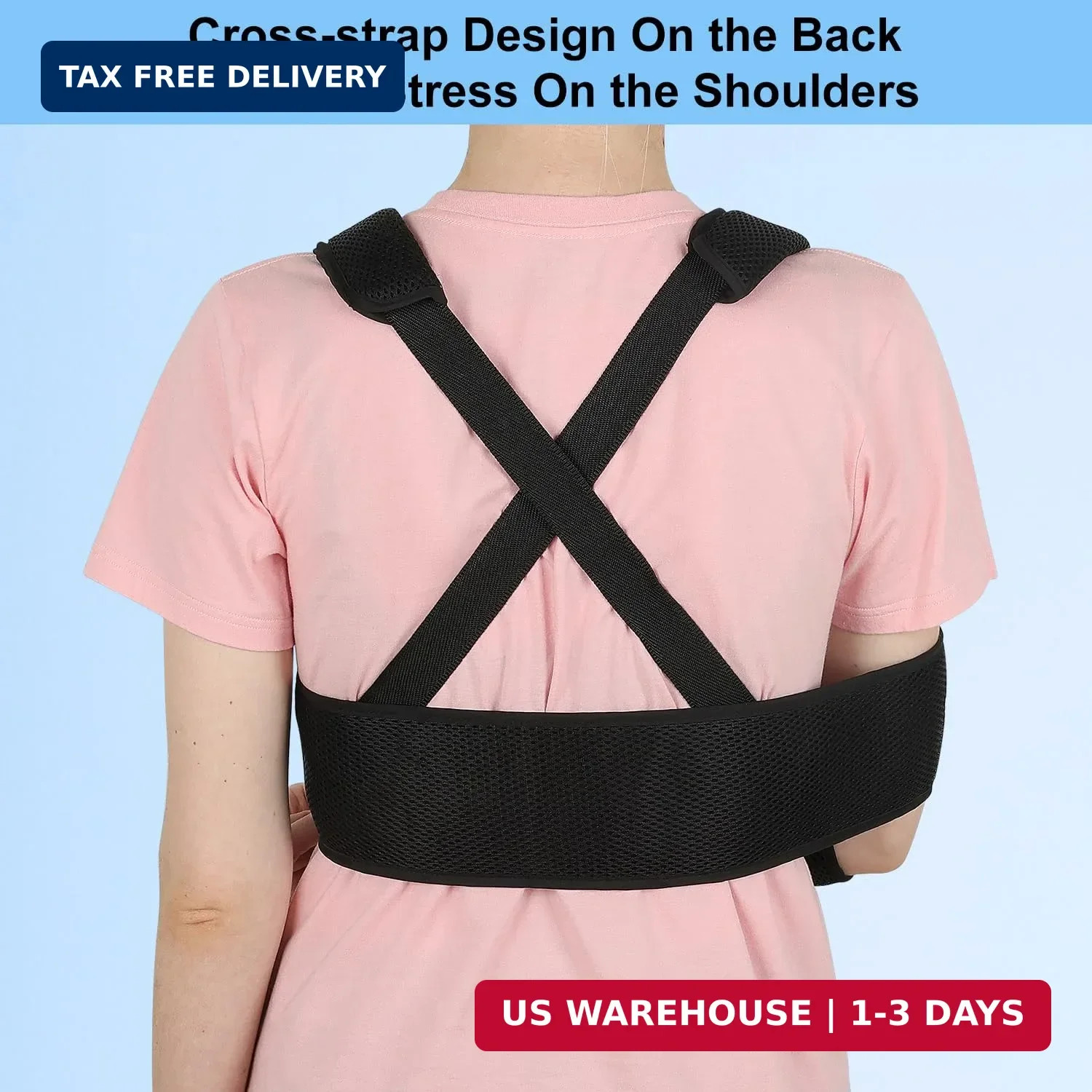 supregear Kids Arm Sling Shoulder Immobilizer, Adjustable Rotator Cuff Brace for