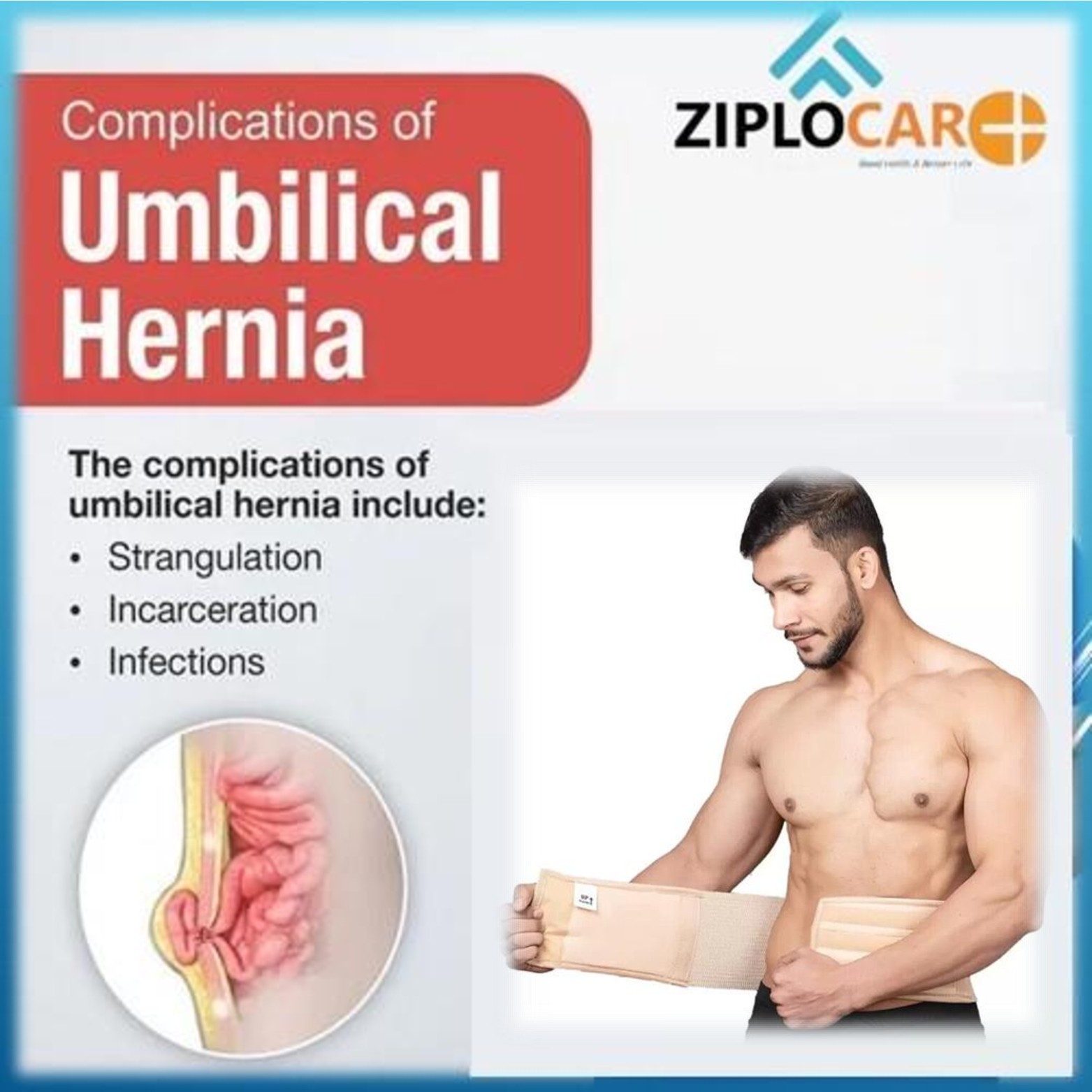 Umbilical Hernia Belt with Compression Pad, Adjustable Navel Support Binder,