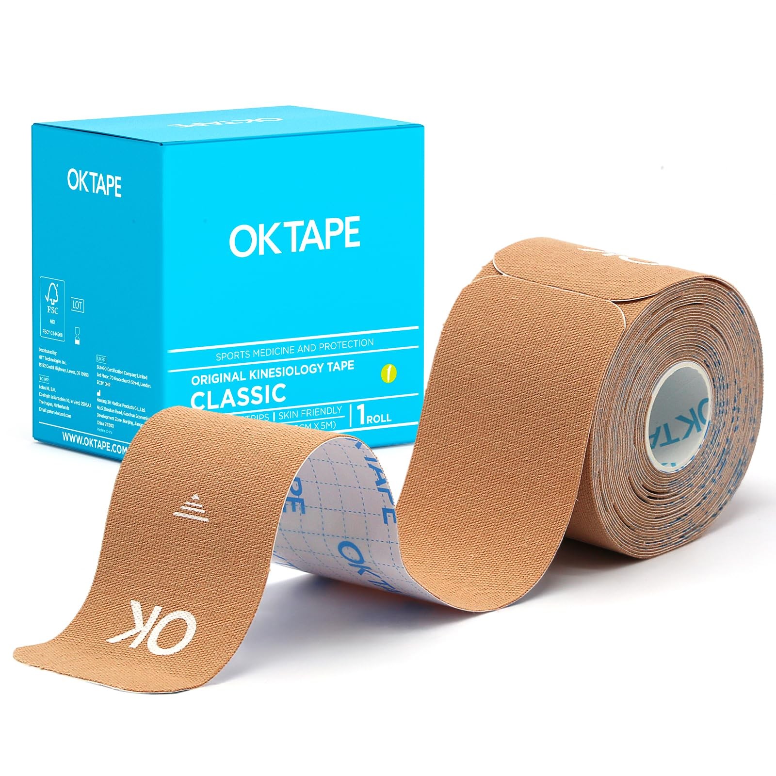 OK TAPE Kinesiology Tape Precut Elastic Hypoallergenic, 20 Strips, 2″x16ft | …