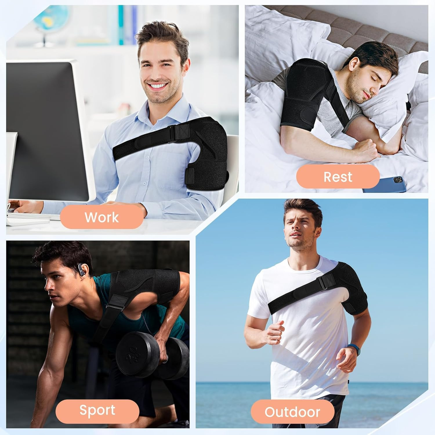Shoulder Brace for Men and Women for Torn Rotator Cuff,Arm Sling Shoulder Immobi