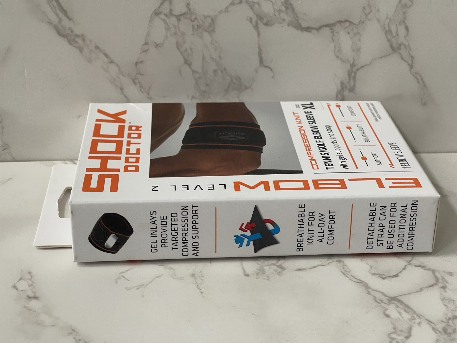 Shock Doctor Level 2 Elbow Compression Kit Tennis Golf Elbow Sleeve New XL