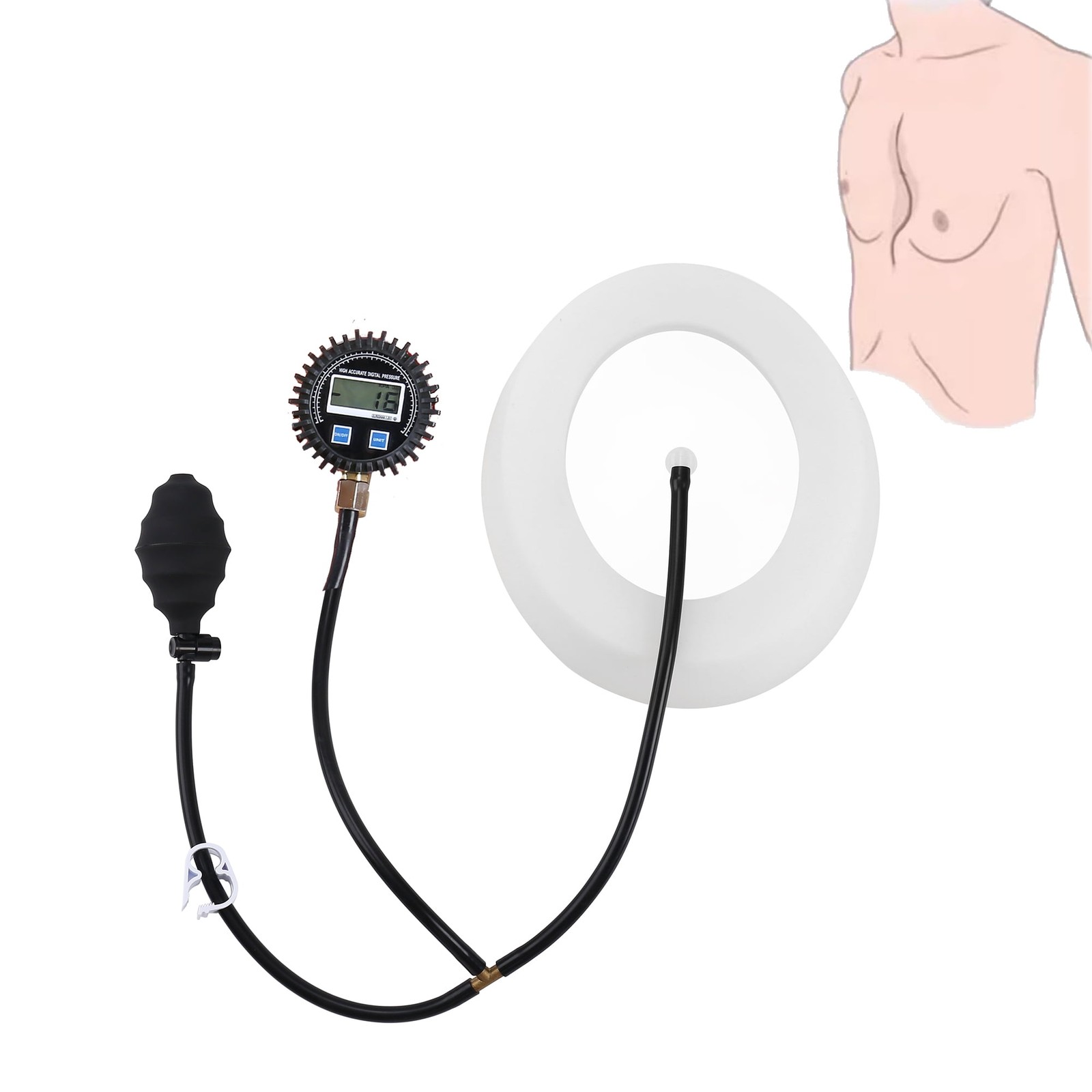 Floryexn Pectus Excavatum Brace, Medical-Grade Silicone Sternum Orthosis with