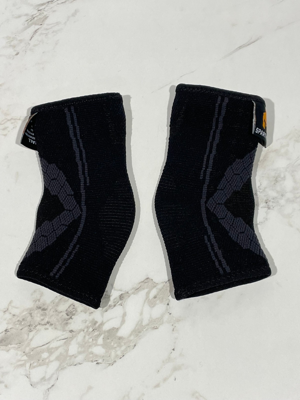 Sparthos Ankle Sleeves (Pair) – Plantar Fasciitis Ankle Brace Size Small Black