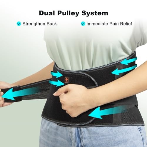Back Brace with Bionic Support for Back Pain Relief, 3D Knitted XX-Large Black