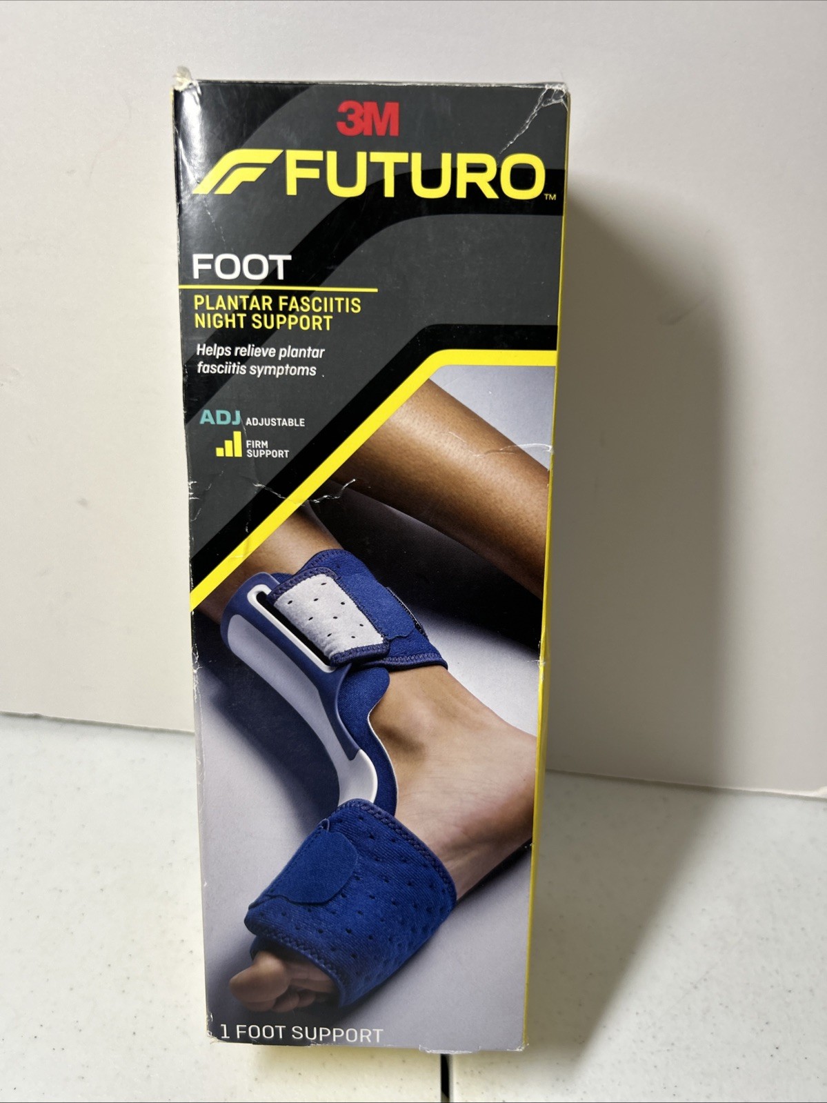 Futuro Night Plantar Fasciitis Sleep Support Navy Gray Adjustable 8″-15″ – NEW