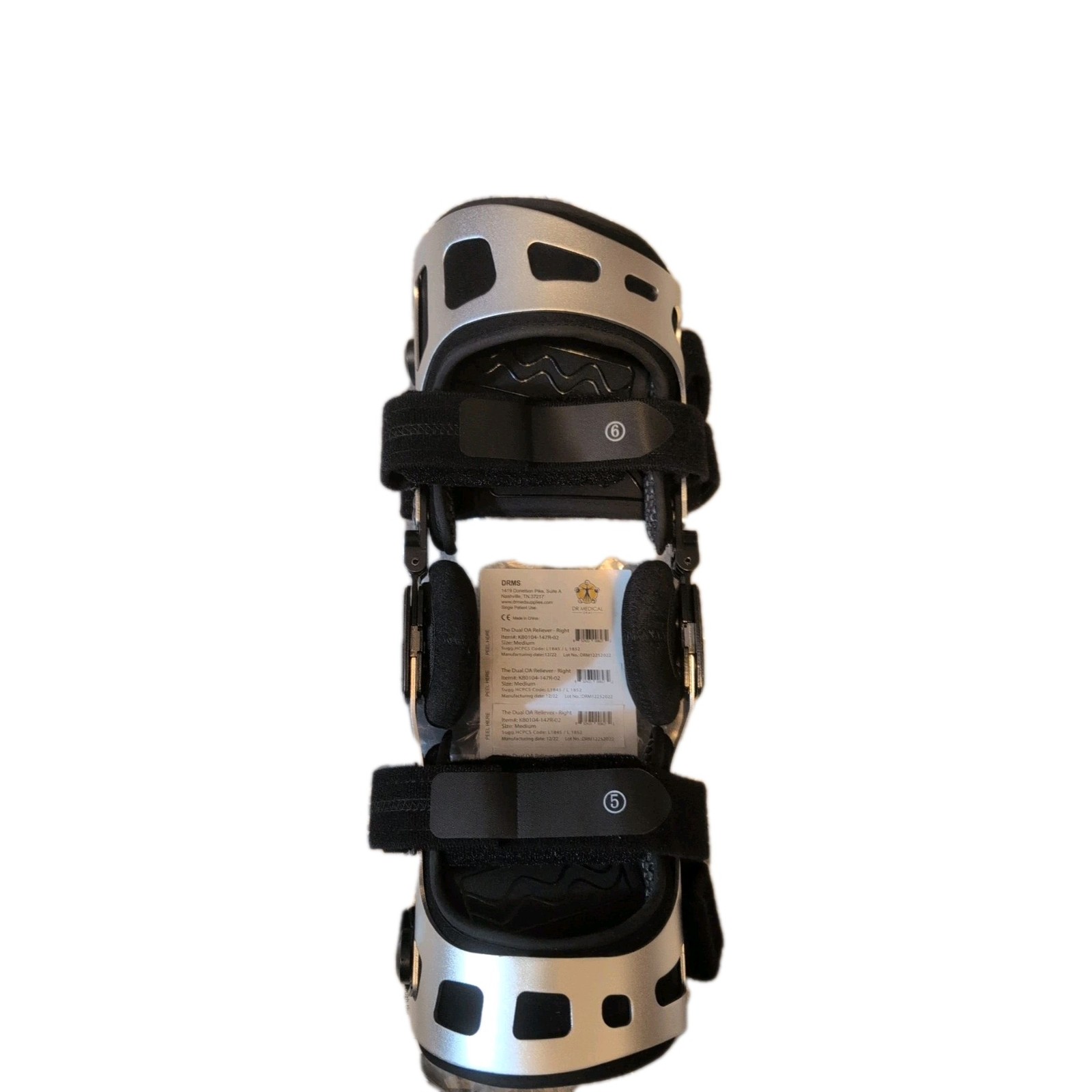 DR MEDICAL The Dual OA Reliever RIGHT Knee Brace Sz MEDIUM KB0104-147R-02