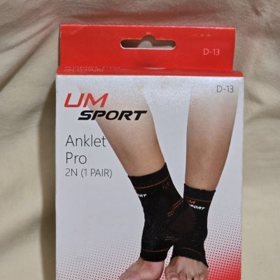 UM Sport Anklet Pro 2N (1 Pair) Compression Ankle Support Sleeve XXL Black Red D