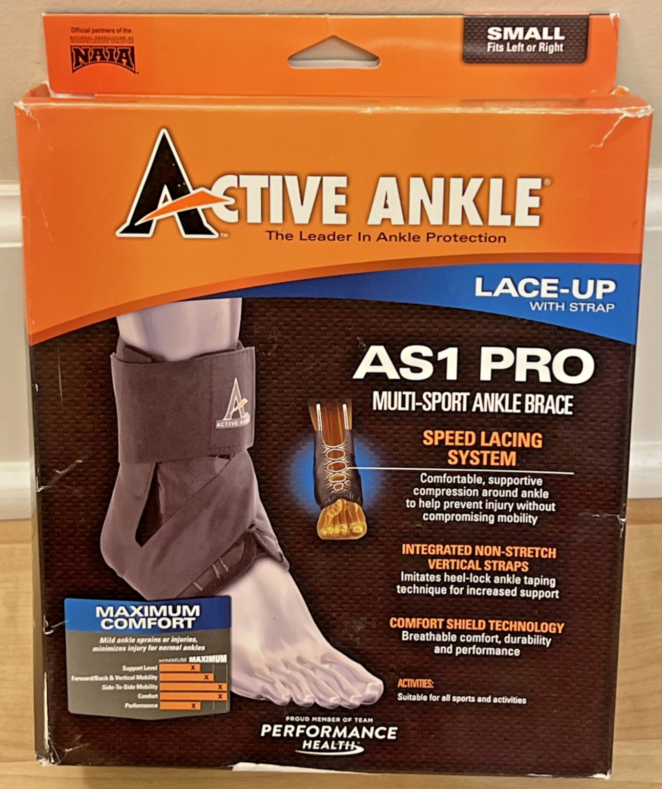 Active Ankle AS1 Pro Lace Up Ankle Brace Protection & Sprain Injury Sport Small