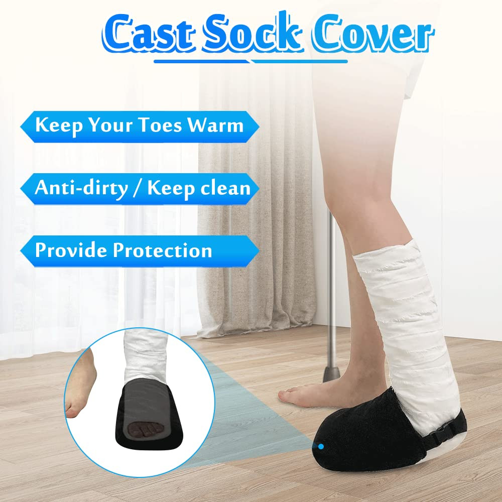 Cast Sock Toe Cover Soft for Foot Warmer Socks Walking Boot Broken Toe Ankle Ort