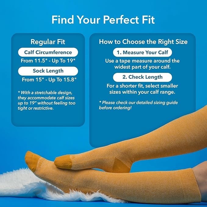 Knee High Compression Socks for Men & Women | 18-25 mmHg Made with Viscose fr…