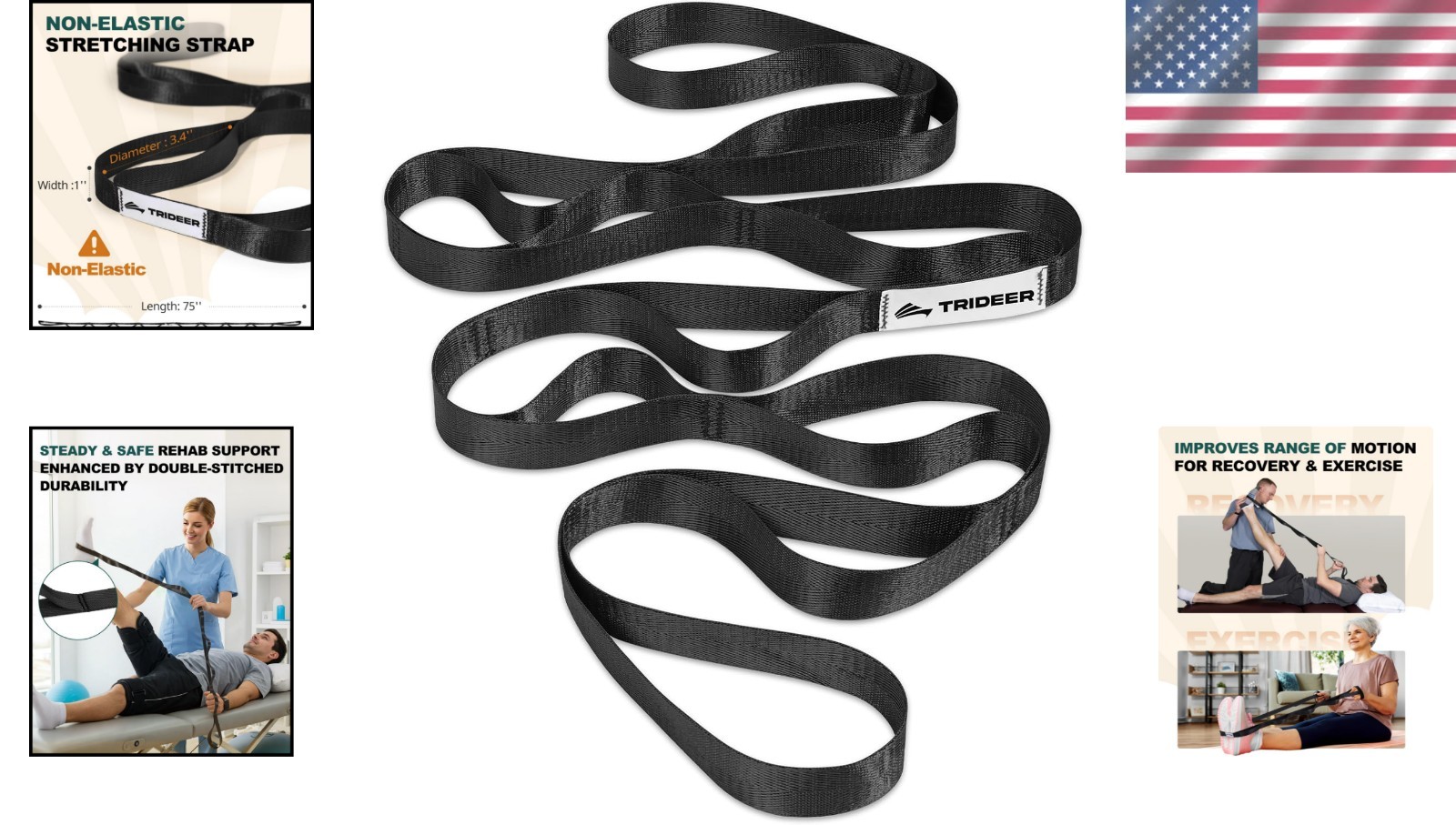 Polyester Stretching Strap (75″x1″) – Enhance Flexibility & Recovery