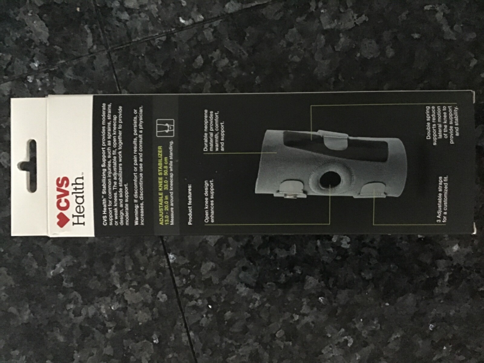 1 Stabilizing knee support , one size , unopened , brand new