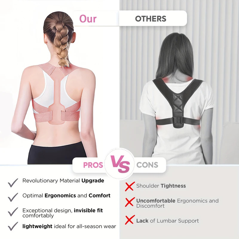 Adjustable Posture Corrector Back Support Brace Breathable Shoulder Belt
