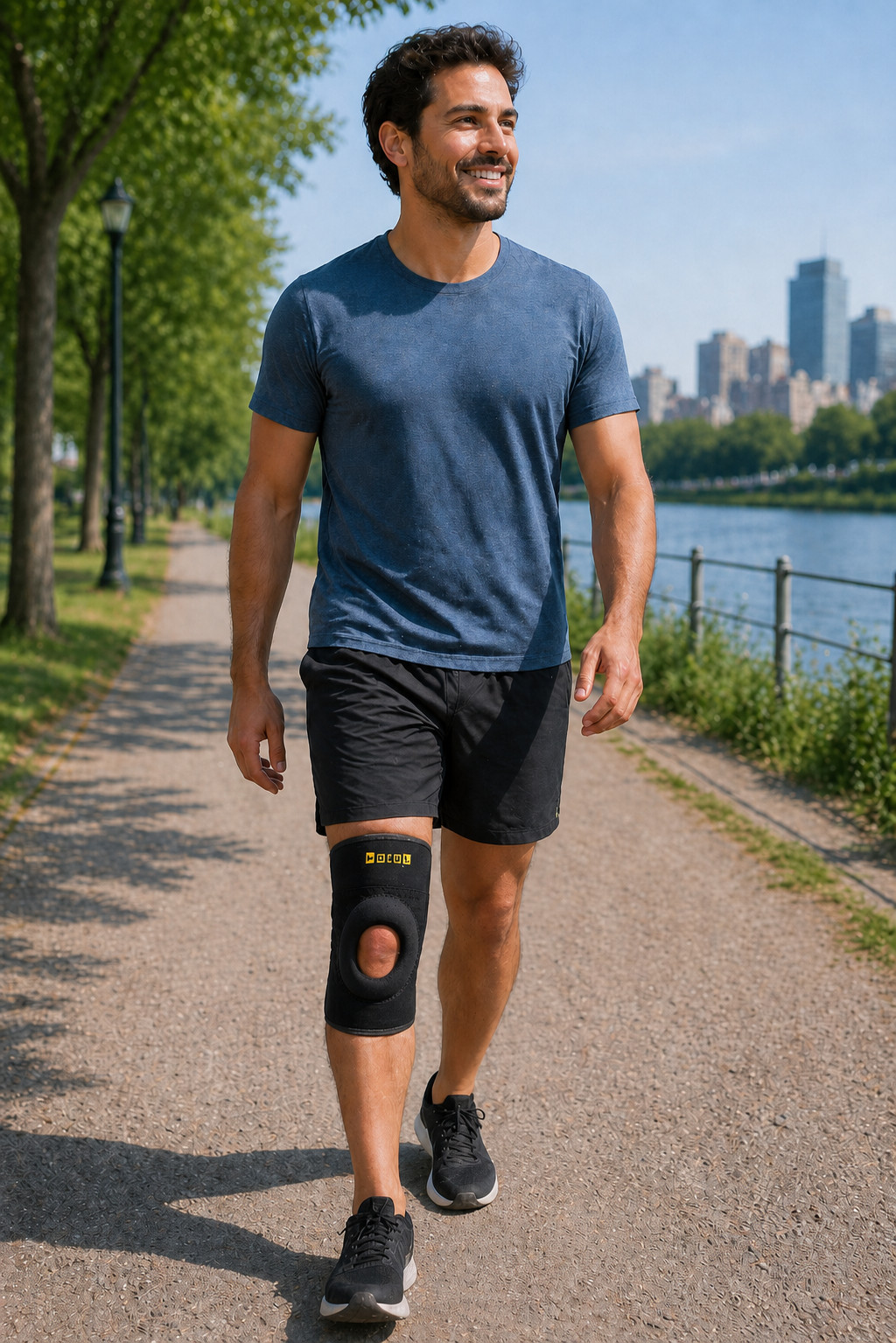 Lot of 50 Uriel Neoprene Knee Brace w/ Patella Opening – Adjustable S–L – Bulk