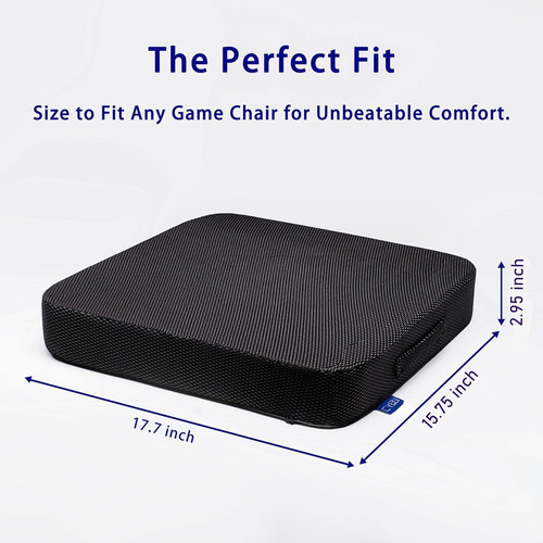 CYLEN Ifoam Gel Infused Memory Foam Layer Wheelchair Cushion – Seat Black