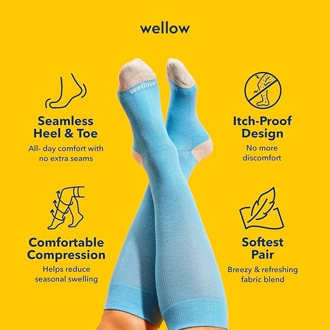 Knee High Compression Socks for Men & Women | 18-25 mmHg Made with Viscose fr…