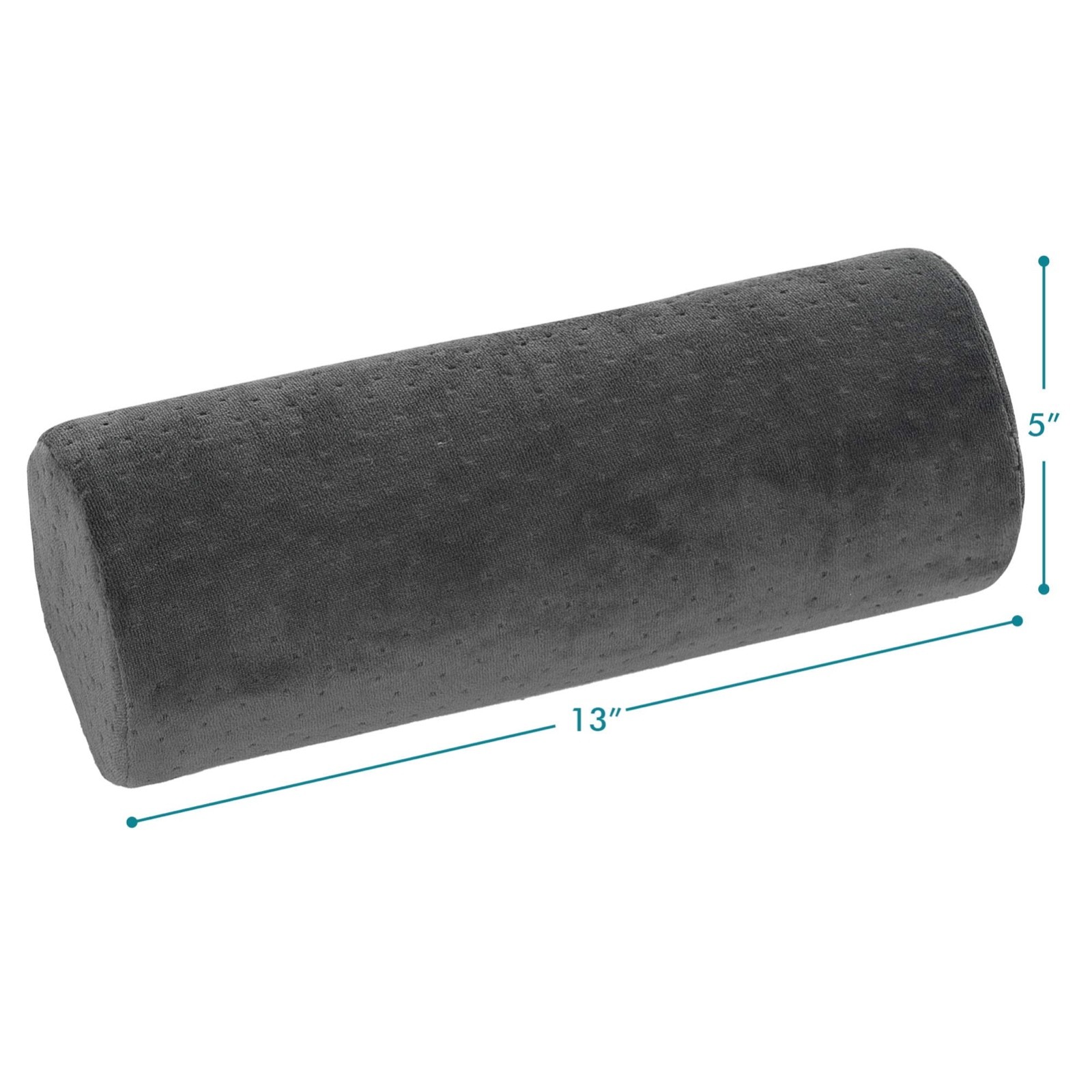AllSettHealth Gray Neck Roll pillow that emphasizes comfort, health benefits