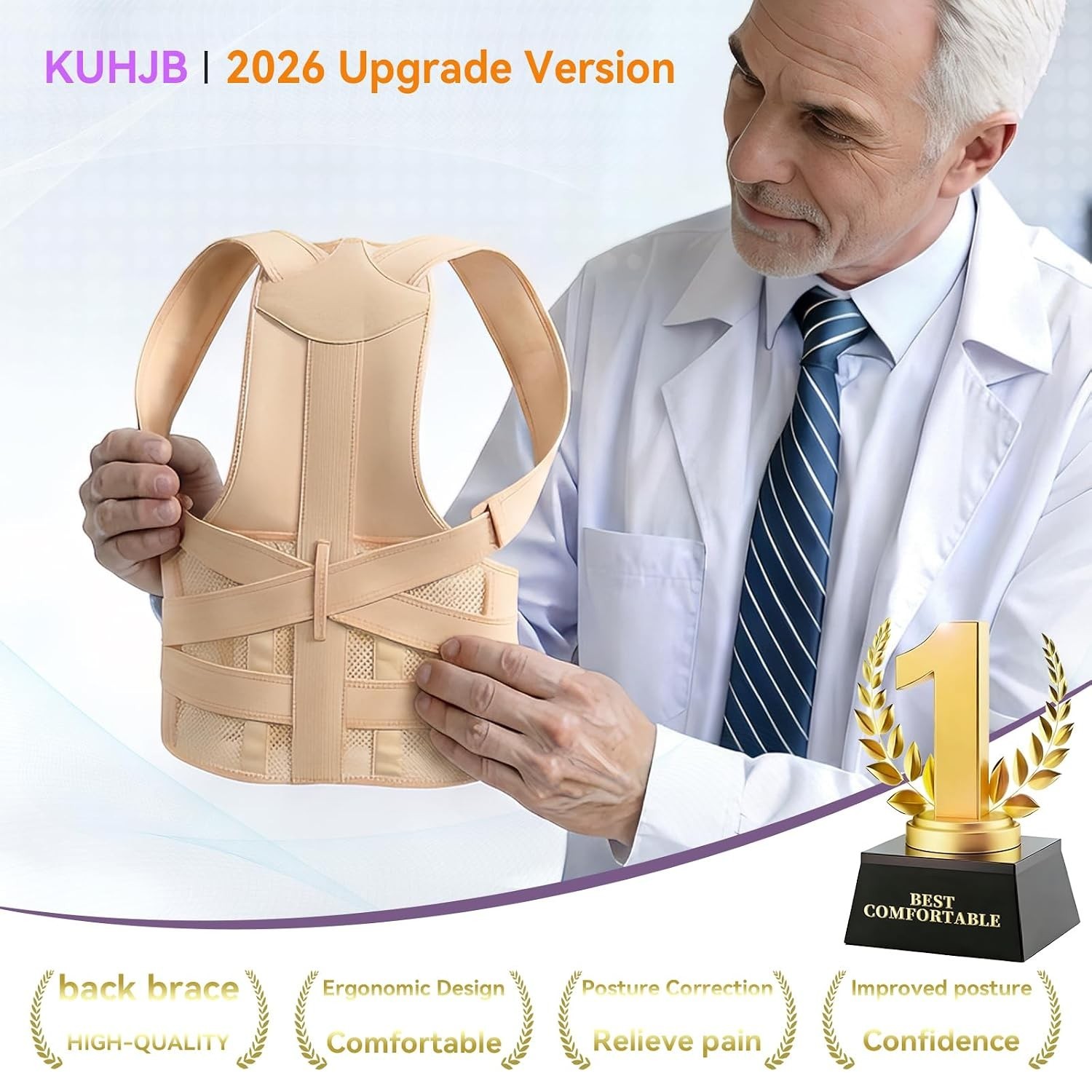 Adjustable Posture Corrector Back Straightener Support Shoulder Brace Men Women